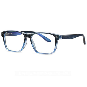 Retro  Plastic Frame Glasses Full Rim Anti-Blue Ray Myopia Spectacles with Spring Hinges Unisex