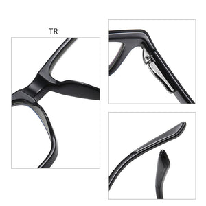 Retro  Plastic Frame Glasses Full Rim Anti-Blue Ray Myopia Spectacles with Spring Hinges Unisex
