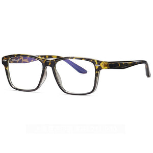 Retro  Plastic Frame Glasses Full Rim Anti-Blue Ray Myopia Spectacles with Spring Hinges Unisex