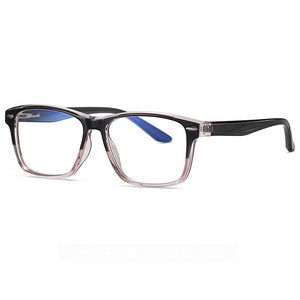 Retro  Plastic Frame Glasses Full Rim Anti-Blue Ray Myopia Spectacles with Spring Hinges Unisex