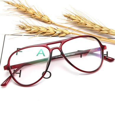 Retro Pilot Glasses Frame Women Men Oversized Spectacles Frames Clear Lens Transparent Fake Eyeglasses