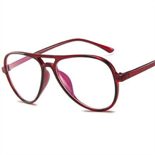 Load image into Gallery viewer, Retro Pilot Glasses Frame Women Men Oversized Spectacles Frames Clear Lens Transparent Fake Eyeglasses