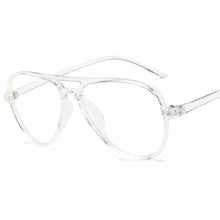 Load image into Gallery viewer, Retro Pilot Glasses Frame Women Men Oversized Spectacles Frames Clear Lens Transparent Fake Eyeglasses