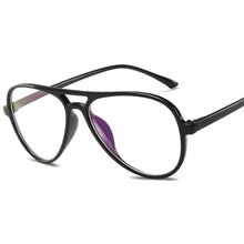 Load image into Gallery viewer, Retro Pilot Glasses Frame Women Men Oversized Spectacles Frames Clear Lens Transparent Fake Eyeglasses
