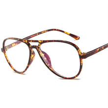 Load image into Gallery viewer, Retro Pilot Glasses Frame Women Men Oversized Spectacles Frames Clear Lens Transparent Fake Eyeglasses