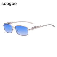 Load image into Gallery viewer, Retro Rectangle Pink Sunglasses For Men Seiko Carving Leopard Sun Glasses Women  Brand Designer Eyewear