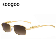 Load image into Gallery viewer, Retro Rectangle Pink Sunglasses For Men Seiko Carving Leopard Sun Glasses Women  Brand Designer Eyewear