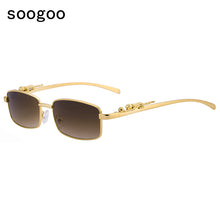 Load image into Gallery viewer, Retro Rectangle Pink Sunglasses For Men Seiko Carving Leopard Sun Glasses Women  Brand Designer Eyewear