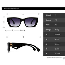 Load image into Gallery viewer, Retro Square Sunglasses Women Men  Brand Designer Popular Travel Stripe Frame Sun Glasses Shades UV400 Eyewear