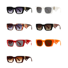 Load image into Gallery viewer, Retro Square Sunglasses Women Men  Brand Designer Popular Travel Stripe Frame Sun Glasses Shades UV400 Eyewear