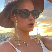 Load image into Gallery viewer, Retro Square Sunglasses Women Men  Brand Designer Popular Travel Stripe Frame Sun Glasses Shades UV400 Eyewear