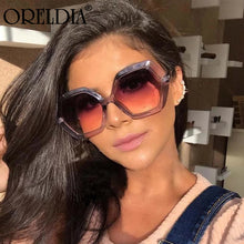 Load image into Gallery viewer, Retro Sunglasses Ladies Hexagon Big Frame Sunglasses Famous Designer Brand Glasses 2023 Latest Sunglasses UV400