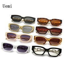Load image into Gallery viewer, Retro Women Cat Eye Sunglasses Small Frame  Designer Metal Chain Legs Vintage Punk Driving Sun Glasses UV400