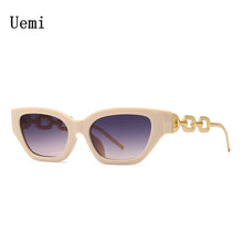 Load image into Gallery viewer, Retro Women Cat Eye Sunglasses Small Frame  Designer Metal Chain Legs Vintage Punk Driving Sun Glasses UV400