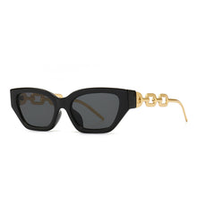 Load image into Gallery viewer, Retro Women Cat Eye Sunglasses Small Frame  Designer Metal Chain Legs Vintage Punk Driving Sun Glasses UV400