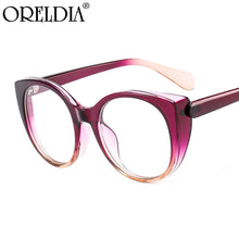Load image into Gallery viewer, Retro flat Glasses Ladies Cat Glasses Frame Alloy Frame Multicolor Frame Glasses Optical Frame Can Wear Myopia Glasses