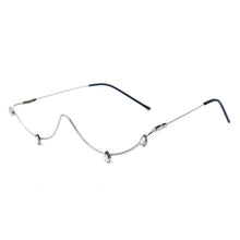 Load image into Gallery viewer, Rhinestone Glasses Frame Alloy Diamond Sunglasses Half Frame Glasses Women 2023  Crystal Water Drop Decoration