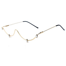 Load image into Gallery viewer, Rhinestone Glasses Frame Alloy Diamond Sunglasses Half Frame Glasses Women 2023  Crystal Water Drop Decoration