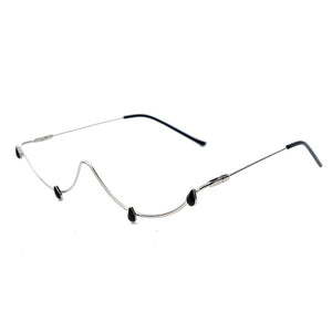 Rhinestone Glasses Frame Alloy Diamond Sunglasses Half Frame Glasses Women 2023  Crystal Water Drop Decoration