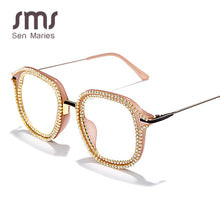 Load image into Gallery viewer, Rhinestone Sunglasses Frames Women Men  Diamond Eyeglasses Protection Can With Myopia Glasses Shade UV400 Glasses