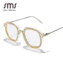 Load image into Gallery viewer, Rhinestone Sunglasses Frames Women Men  Diamond Eyeglasses Protection Can With Myopia Glasses Shade UV400 Glasses