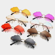 Load image into Gallery viewer, Fashion Rimless Cloud Shape Sunglasses with Lightning Pendant Women Luxury Funny Sun Glasses Shades UV400 Brand Designer SG028