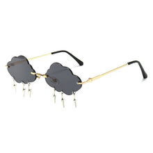 Load image into Gallery viewer, Fashion Rimless Cloud Shape Sunglasses with Lightning Pendant Women Luxury Funny Sun Glasses Shades UV400 Brand Designer SG028