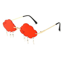 Load image into Gallery viewer, Fashion Rimless Cloud Shape Sunglasses with Lightning Pendant Women Luxury Funny Sun Glasses Shades UV400 Brand Designer SG028