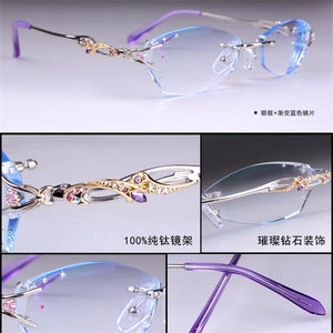 Rimless Glasses Women Light Optical Glasses Prescription Eyeglasses Customized Myopia Hyperopia Progressive Eye Glasses