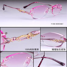 Load image into Gallery viewer, Rimless Glasses Women Light Optical Glasses Prescription Eyeglasses Customized Myopia Hyperopia Progressive Eye Glasses