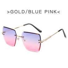 Load image into Gallery viewer, Rimless Gradient Sunglasses Women 2023  Brand Frameless Square Sun Glasses Clear Blue Shades  gafas