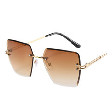 Load image into Gallery viewer, Rimless Gradient Sunglasses Women 2023  Brand Frameless Square Sun Glasses Clear Blue Shades  gafas