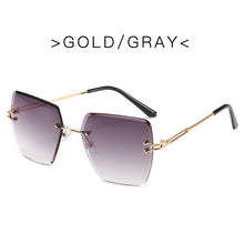 Load image into Gallery viewer, Rimless Gradient Sunglasses Women 2023  Brand Frameless Square Sun Glasses Clear Blue Shades  gafas