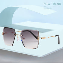 Load image into Gallery viewer, Rimless Gradient Sunglasses Women 2023  Brand Frameless Square Sun Glasses Clear Blue Shades  gafas