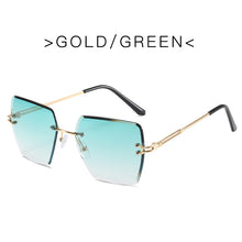 Load image into Gallery viewer, Rimless Gradient Sunglasses Women 2023  Brand Frameless Square Sun Glasses Clear Blue Shades  gafas
