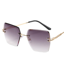 Load image into Gallery viewer, Rimless Gradient Sunglasses Women 2023  Brand Frameless Square Sun Glasses Clear Blue Shades  gafas