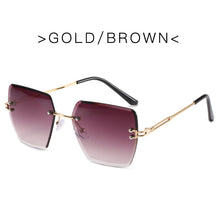 Load image into Gallery viewer, Rimless Gradient Sunglasses Women 2023  Brand Frameless Square Sun Glasses Clear Blue Shades  gafas