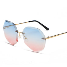 Load image into Gallery viewer, Fashion Rimless Gradient Sunglasses Women Brand Designer   Shades Cutting Lens Metal Frames Vintage Sun glasses oculos de sol