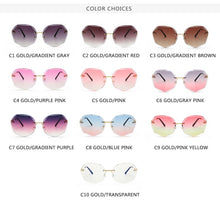 Load image into Gallery viewer, Fashion Rimless Gradient Sunglasses Women Brand Designer   Shades Cutting Lens Metal Frames Vintage Sun glasses oculos de sol