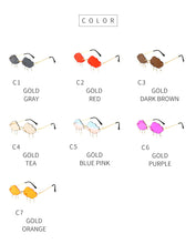 Carica l&#39;immagine nel visualizzatore di Gallery, Occhiali da sole con fulmine senza montatura Donna Occhiali da sole Steampunk Uomo Nuvole Nappa Occhiali da sole senza cornice Tonalità UV400 Oculos 