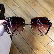 Carica l'immagine nel visualizzatore di Gallery, Rimless  Rhinestone Sunglasses Women 2023 Vintage Bling Sun Glasses Shades for Women Gafas De Sol Mujer Uv400