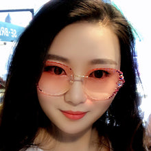 Carica l'immagine nel visualizzatore di Gallery, Rimless  Rhinestone Sunglasses Women 2023 Vintage Bling Sun Glasses Shades for Women Gafas De Sol Mujer Uv400