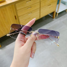 Load image into Gallery viewer, Rimless Rectangle Sunglasses Women Men Unisex Vintage Square Shades Ultralight Gafas De Sol