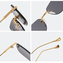 Load image into Gallery viewer, Rimless Small Rectangle Sunglasses Women Retro Clear Gradient Eyewear Men Colorful Square Sun Glasses Shades UV400