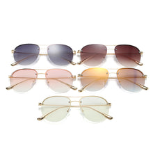 Load image into Gallery viewer, Rimless Small Sunglasses Women Metal Gradient Sun Glasses Male Female  Brand Designer Vintage Pilot Oculos
