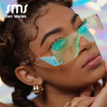 Load image into Gallery viewer, Rimless Square Sunglasses Women  Brand Mirror Pink Shades Sunglasses Men Trend Female Eyewear Glasses Oculos