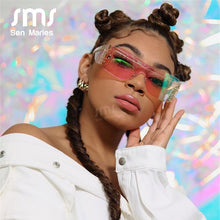 Load image into Gallery viewer, Rimless Square Sunglasses Women  Brand Mirror Pink Shades Sunglasses Men Trend Female Eyewear Glasses Oculos