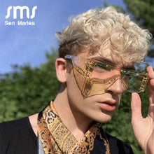 Load image into Gallery viewer, Rimless Square Sunglasses Women  Brand Mirror Pink Shades Sunglasses Men Trend Female Eyewear Glasses Oculos
