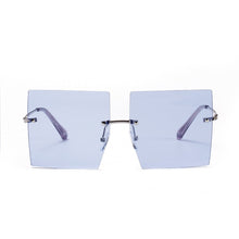 Load image into Gallery viewer, Rimless Square Sunglasses Women Retro Oversized Clear Ocean Lens Eyewear Men Sun Glasses Shades UV400