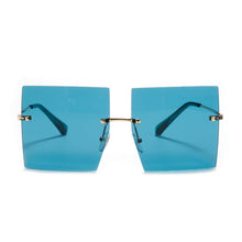Load image into Gallery viewer, Rimless Square Sunglasses Women Retro Oversized Clear Ocean Lens Eyewear Men Sun Glasses Shades UV400